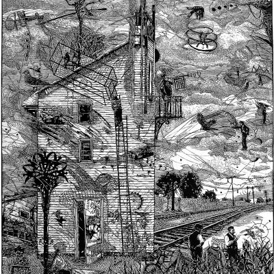 PTASIEK | linocut | 400×400 cm | 1992